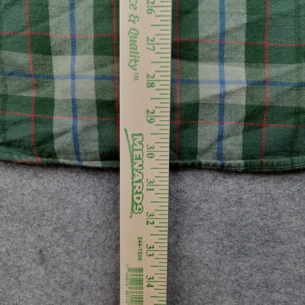 Duluth Trading Shirt Mens XL Green Plaid Flannel Button Front Long Sleeve Casual - Picture 5 of 7